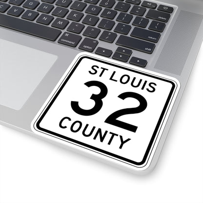 St Louis County Route 32 MN (Minnesota) (Road Sign) STICKER Vinyl Kiss-Cut Decal