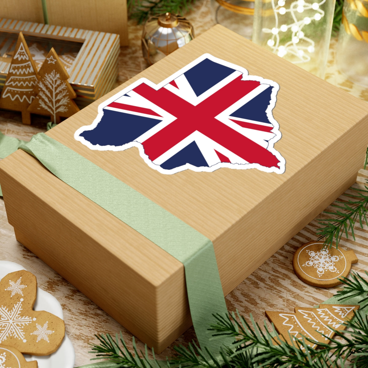 Flag map of Bechuanaland 1885-1966 (Botswana) STICKER Vinyl Kiss-Cut Decal