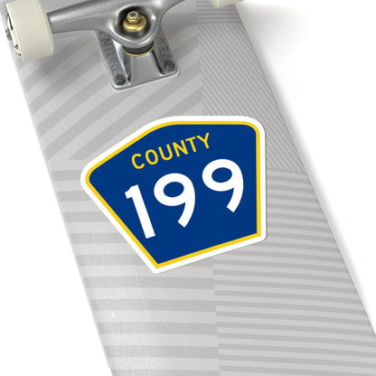 County 199 MN (Minnesota) (Road Sign) STICKER Vinyl Kiss-Cut Decal