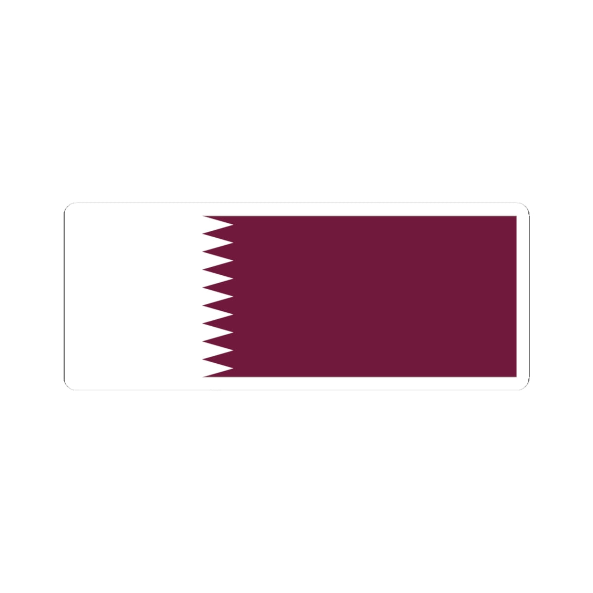 Flag of Qatar 1949-1971 (Qatar) STICKER Vinyl Kiss-Cut Decal