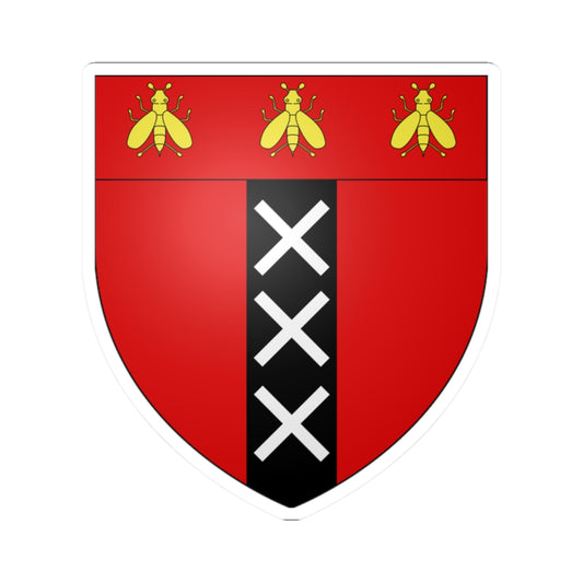 Blason Amsterdam Empire sans ornements (Netherlands) (Coat of Arms) STICKER Vinyl Kiss-Cut Decal