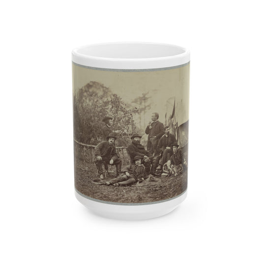 Assistant Engineers At Headquarters Army Of Potomac, Brandy Station, Va., January, 1864 (U.S. Civil War) White Coffee Mug