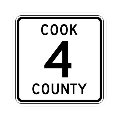 Cook County 4 MN (Minnesota) (Road Sign) STICKER Vinyl Kiss-Cut Decal