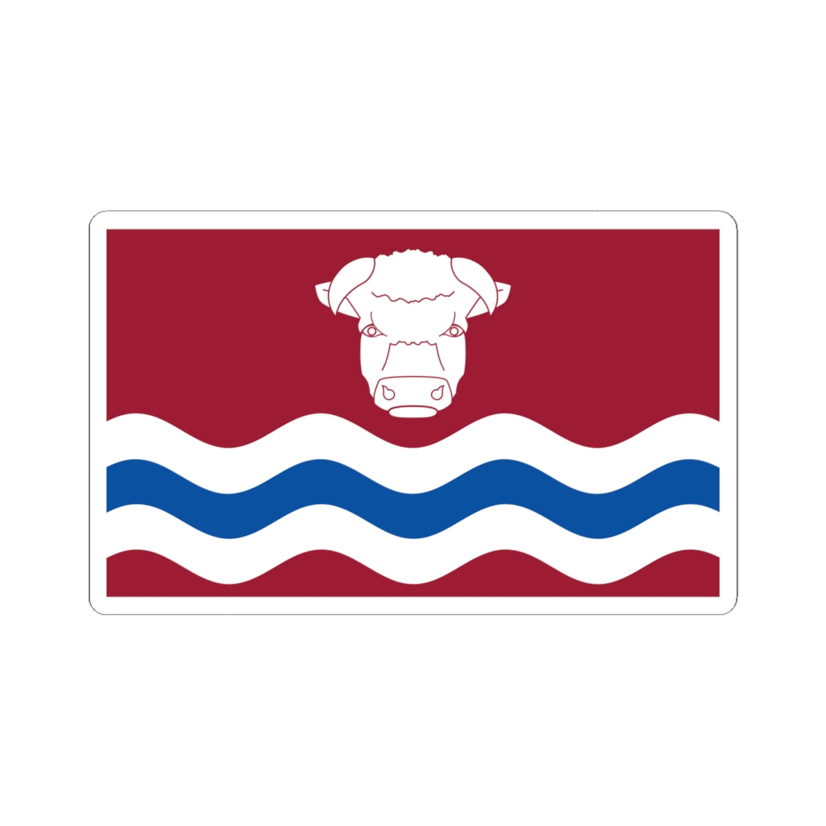 County Flag Of Herefordshire (England) STICKER Vinyl Kiss-Cut Decal