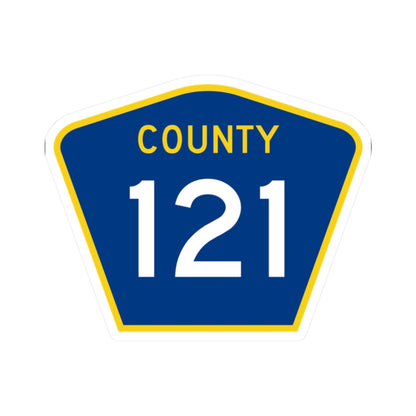 County 121 MN (Minnesota) (Road Sign) STICKER Vinyl Kiss-Cut Decal