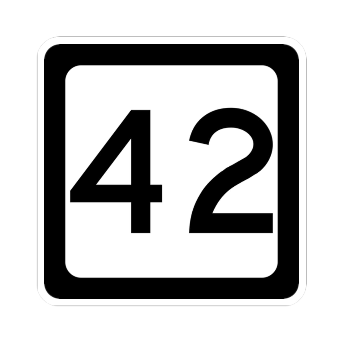 WV-42 (Virginia) (Road Sign) STICKER Vinyl Kiss-Cut Decal