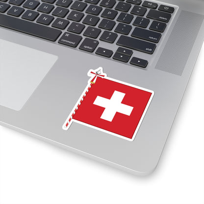 Flag of Switzerland parade (Switzerland) STICKER Vinyl Kiss-Cut Decal