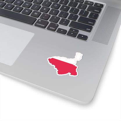 Flag-map of the Duchy of Warsaw (Poland) STICKER Vinyl Kiss-Cut Decal