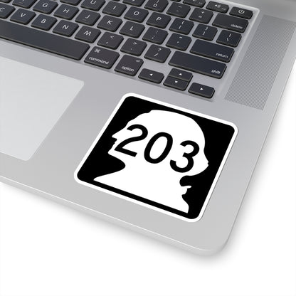 WA-203 (Washington) (Road Sign) STICKER Vinyl Kiss-Cut Decal