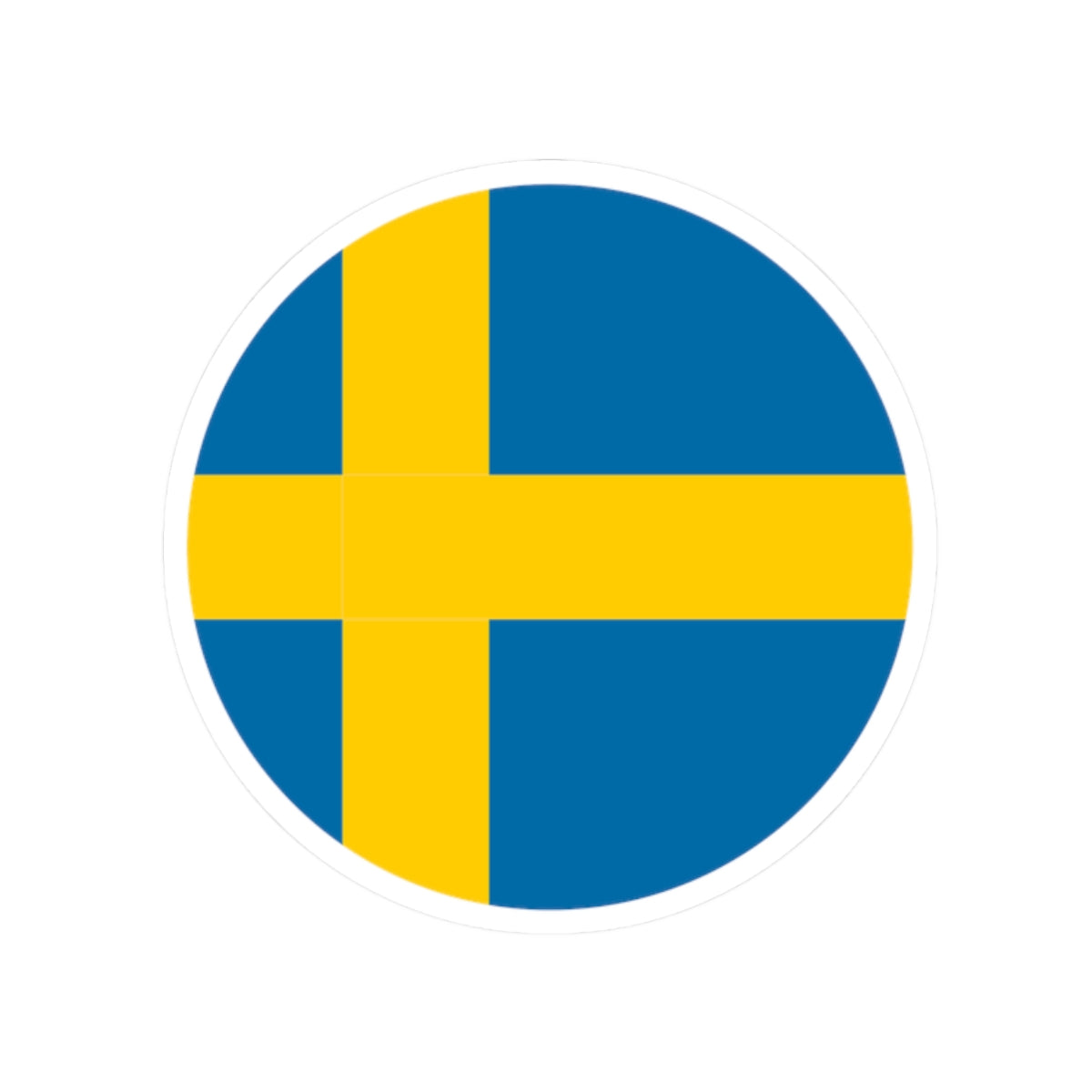 Sweden flag orb icon (Sweden) STICKER Vinyl Kiss-Cut Decal