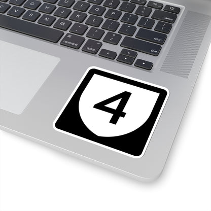 PR urban primary 4 (Puerto Rico) (Road Sign) STICKER Vinyl Kiss-Cut Decal