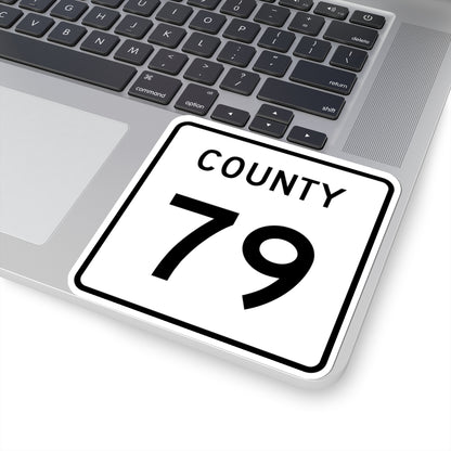 County 79 square (Minnesota) (Road Sign) STICKER Vinyl Kiss-Cut Decal