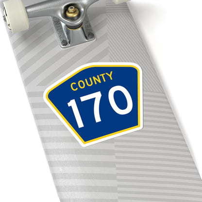 County 170 MN (Minnesota) (Road Sign) STICKER Vinyl Kiss-Cut Decal