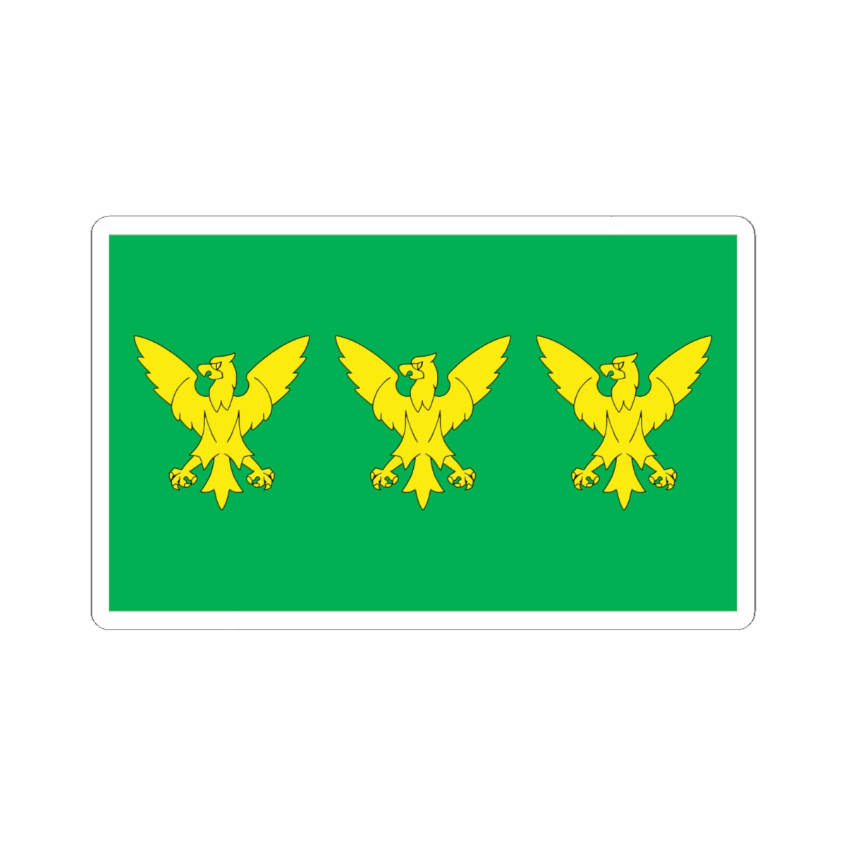 Flag of Caernarfonshire (United Kingdom) STICKER Vinyl Kiss-Cut Decal
