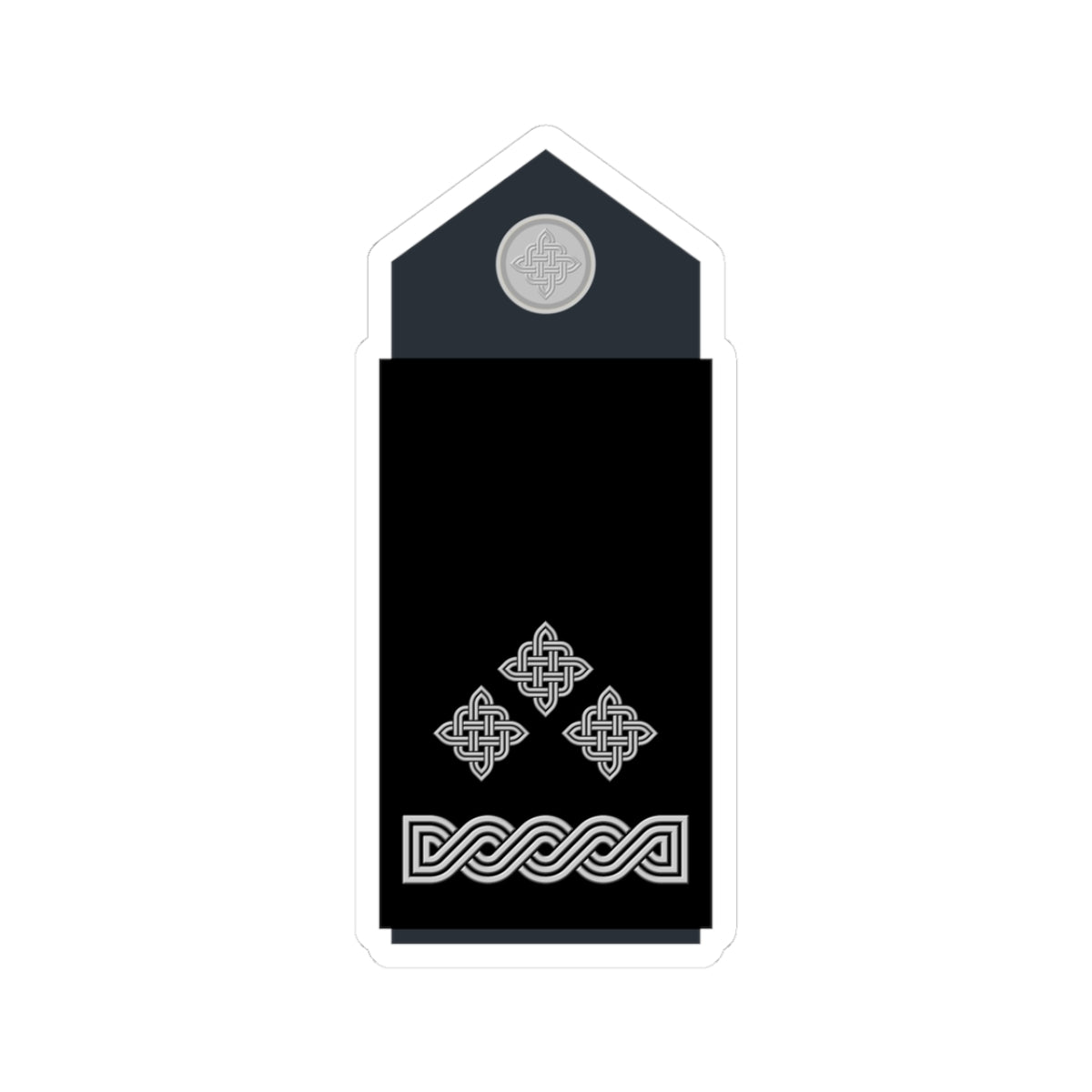 Naramenica službene odore satnika HRZ i PZO (Croatia) (Military Rank) STICKER Vinyl Kiss-Cut Decal