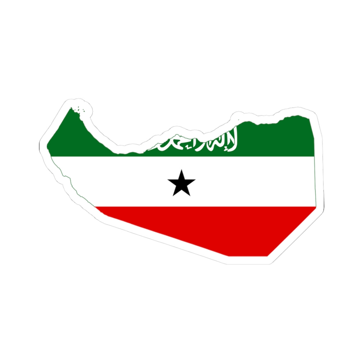 Flag-map of Somaliland (Mali) STICKER Vinyl Kiss-Cut Decal
