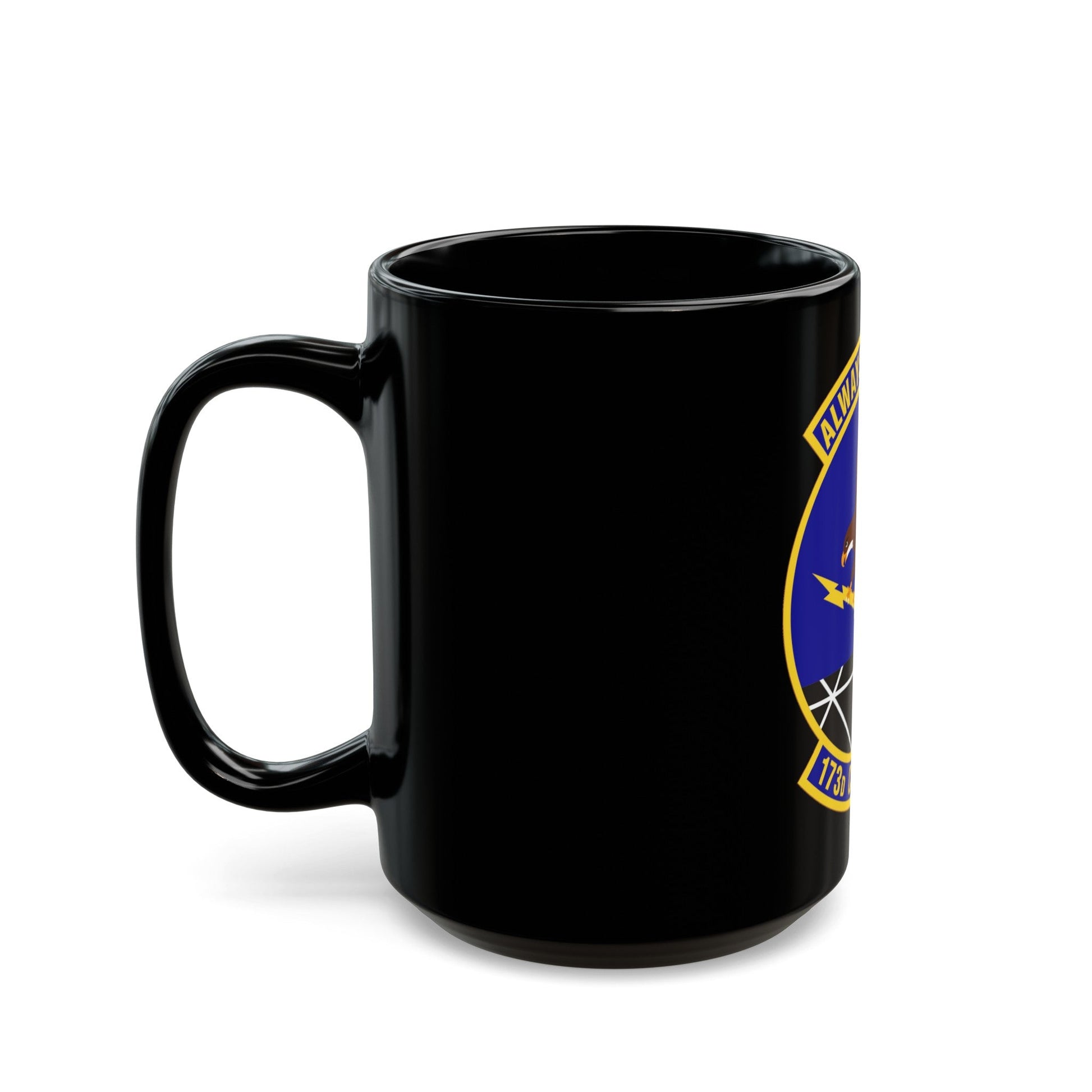 173d Communications Flight (U.S. Air Force) Black Coffee Mug-The Sticker Space