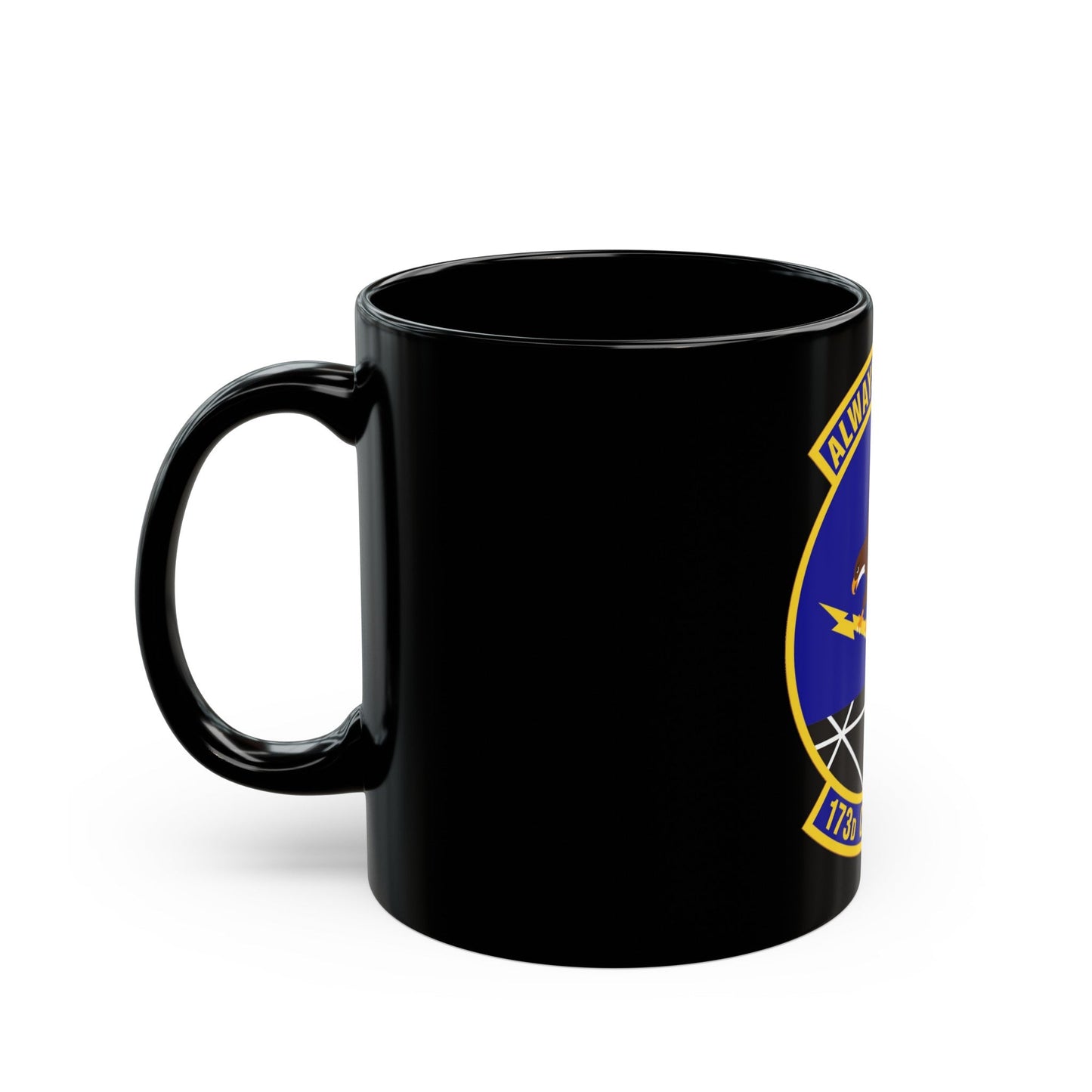 173d Communications Flight (U.S. Air Force) Black Coffee Mug-The Sticker Space