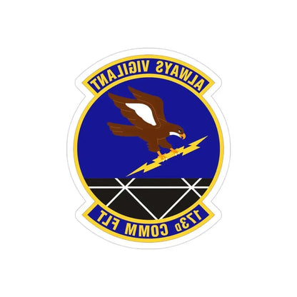 173d Communications Flight (U.S. Air Force) REVERSE PRINT Transparent Die-Cut STICKER - The Sticker Space