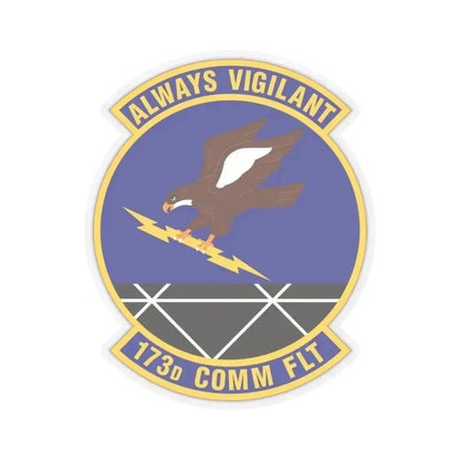 173d Communications Flight (U.S. Air Force) STICKER Vinyl Kiss-Cut Decal 3 Inch Transparent - The Sticker Space