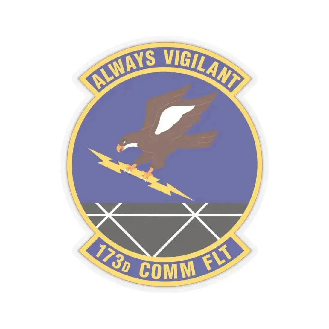 173d Communications Flight (U.S. Air Force) STICKER Vinyl Kiss-Cut Decal 6 Inch Transparent - The Sticker Space