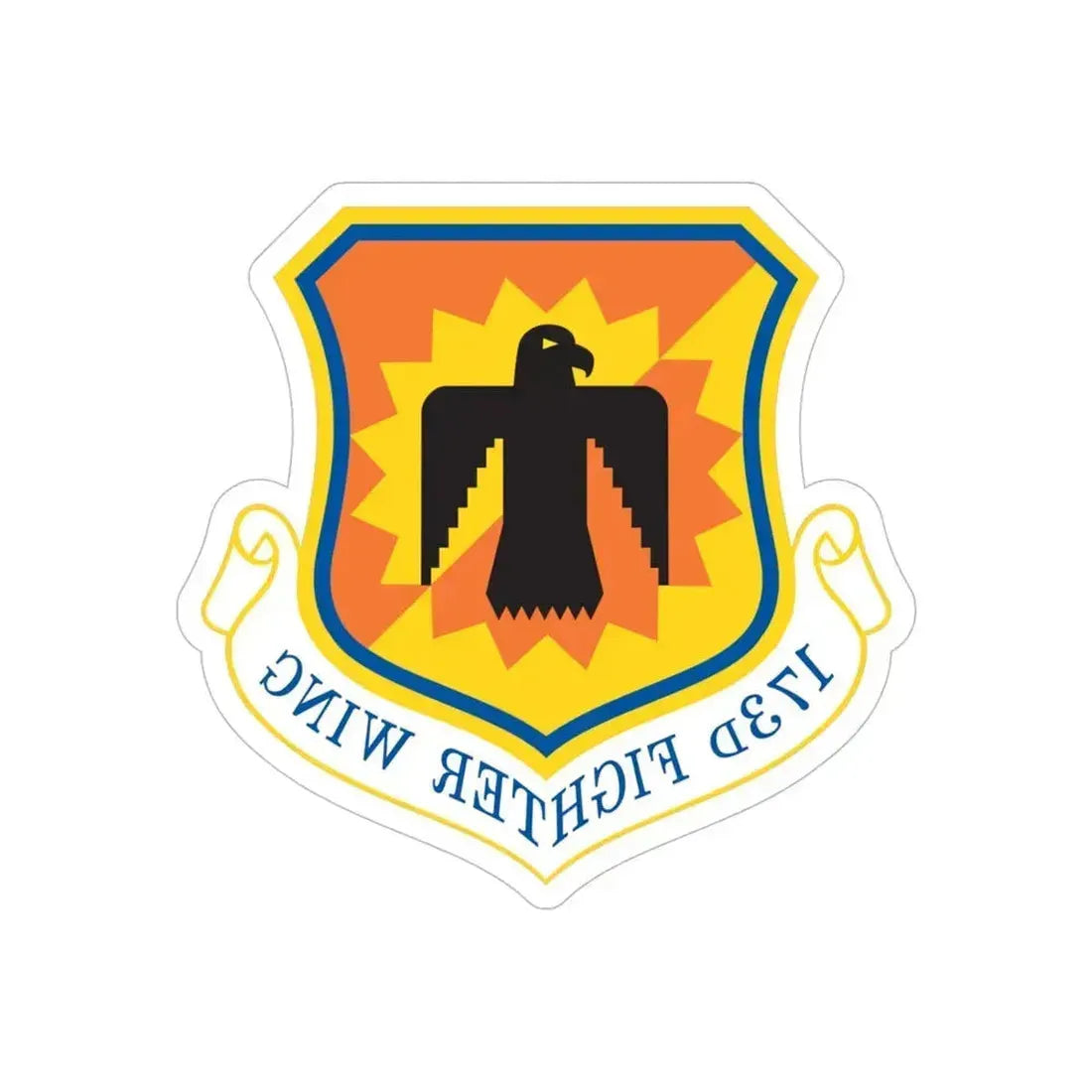173rd Fighter Wing (U.S. Air Force) REVERSE PRINT Transparent Die-Cut STICKER 6 Inch Die-Cut Transparent - The Sticker Space
