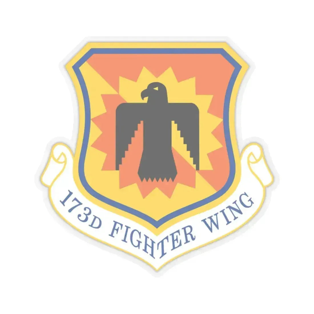173rd Fighter Wing (U.S. Air Force) STICKER Vinyl Kiss-Cut Decal 3 Inch Transparent - The Sticker Space