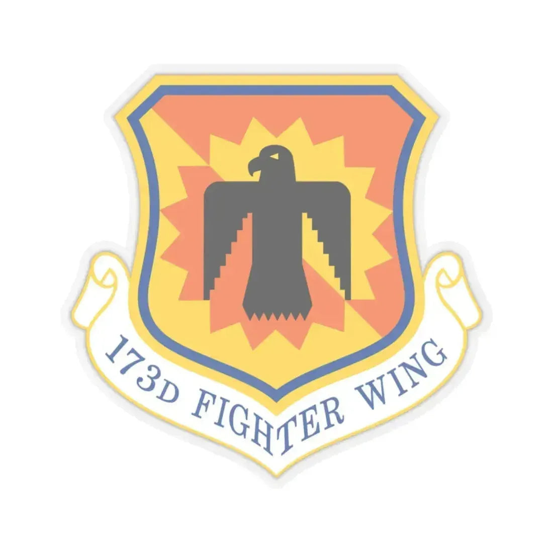 173rd Fighter Wing (U.S. Air Force) STICKER Vinyl Kiss-Cut Decal 6 Inch Transparent - The Sticker Space