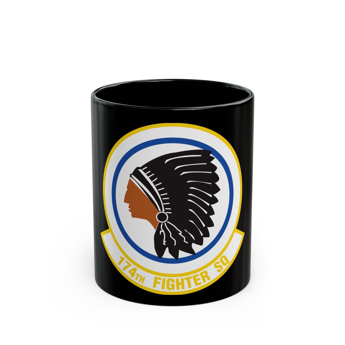 174 Fighter Squadron (U.S. Air Force) Black Coffee Mug-11oz-The Sticker Space