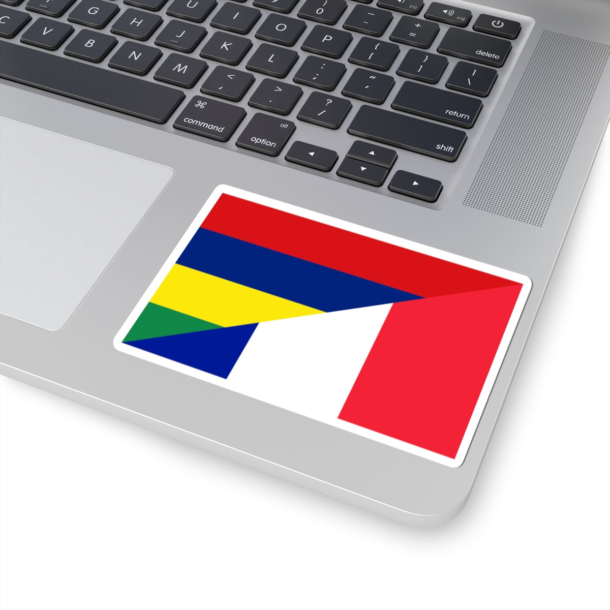 Flag of Mauritius and France (France) STICKER Vinyl Kiss-Cut Decal