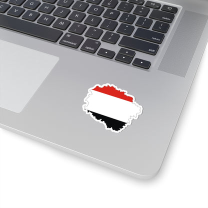 Flag map of Kuyavian-Pomeranian Voivodeship (Poland) STICKER Vinyl Kiss-Cut Decal