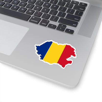 Flag-map of Romania with Moldova (Moldova) STICKER Vinyl Kiss-Cut Decal