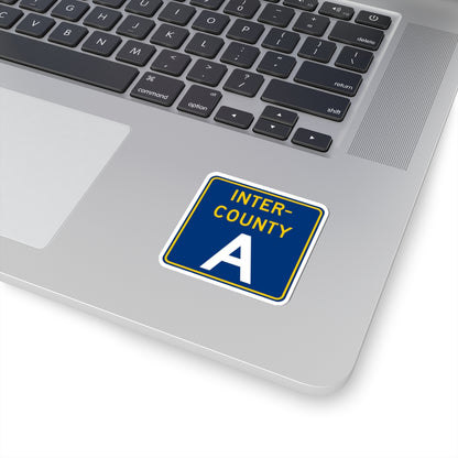 Inter County Route A MN (Minnesota) (Road Sign) STICKER Vinyl Kiss-Cut Decal