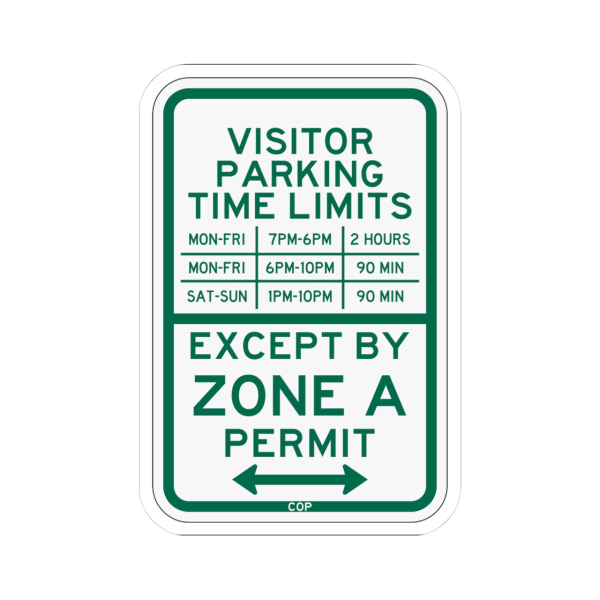 PBOT Road sign P4446A (Oregon) (Road Sign) STICKER Vinyl Kiss-Cut Decal