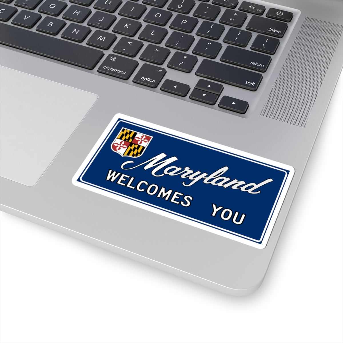 Maryland Welcomes You road sign c. October 1981 (Maryland) (Road Sign) STICKER Vinyl Kiss-Cut Decal
