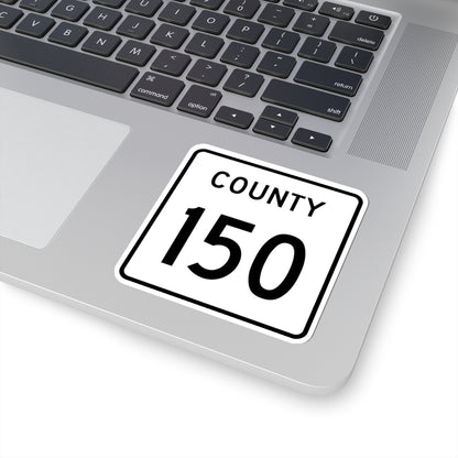 County 150 square (Minnesota) (Road Sign) STICKER Vinyl Kiss-Cut Decal