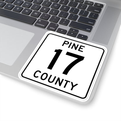 Pine County Route 17 MN (Minnesota) (Road Sign) STICKER Vinyl Kiss-Cut Decal