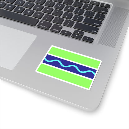 Flag of Kormilovsky rayon Omsk oblast (Russia) STICKER Vinyl Kiss-Cut Decal