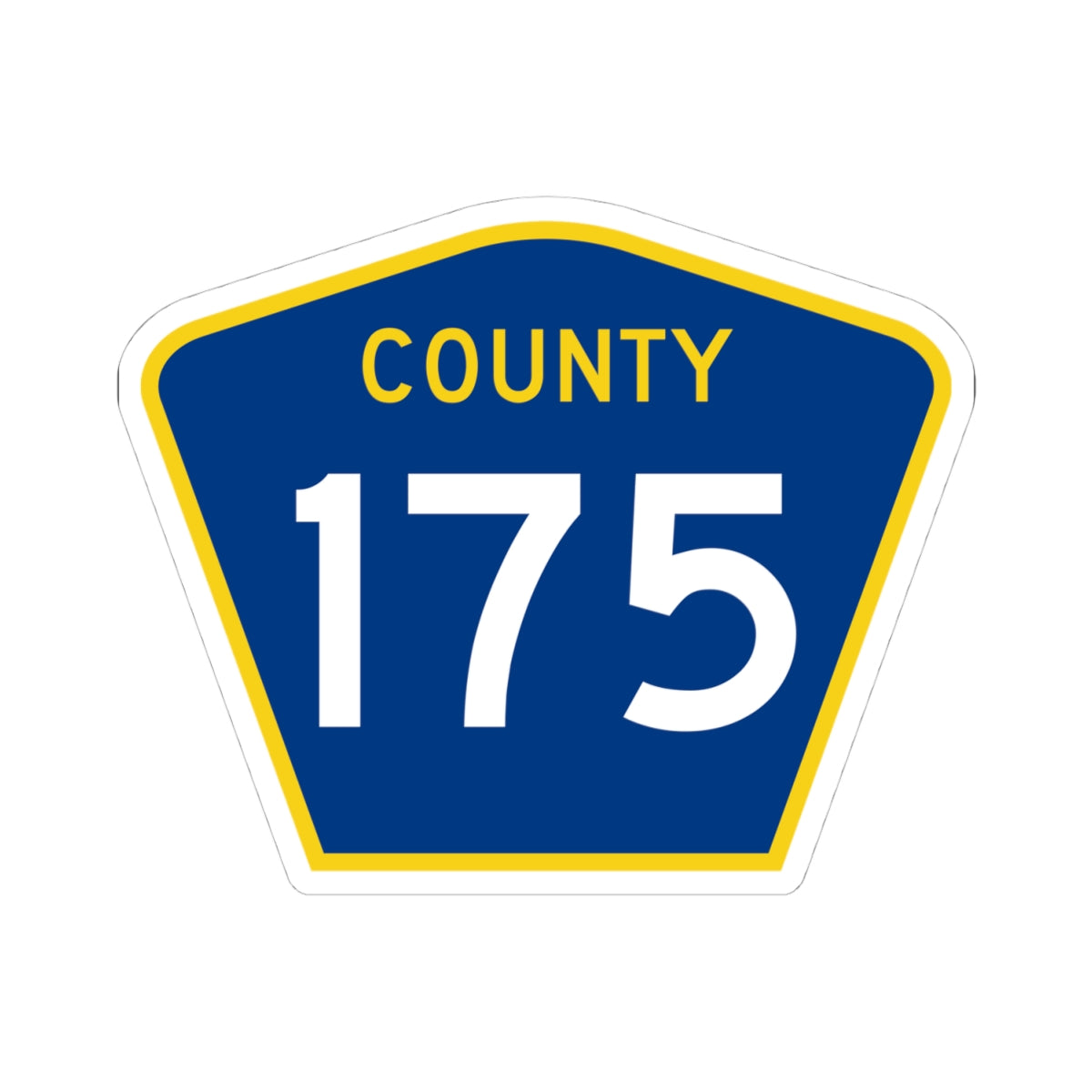 County 175 MN (Minnesota) (Road Sign) STICKER Vinyl Kiss-Cut Decal