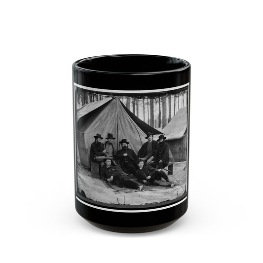 Petersburg, Virginia. Engineers At H.Q., Army Of The Potomac (U.S. Civil War) Black Coffee Mug