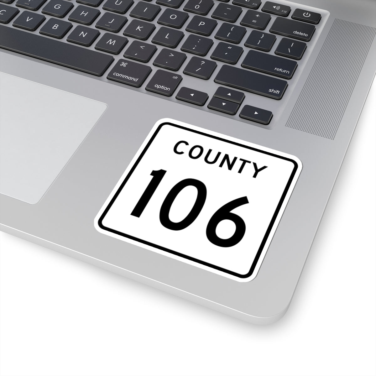 County 106 square (Minnesota) (Road Sign) STICKER Vinyl Kiss-Cut Decal