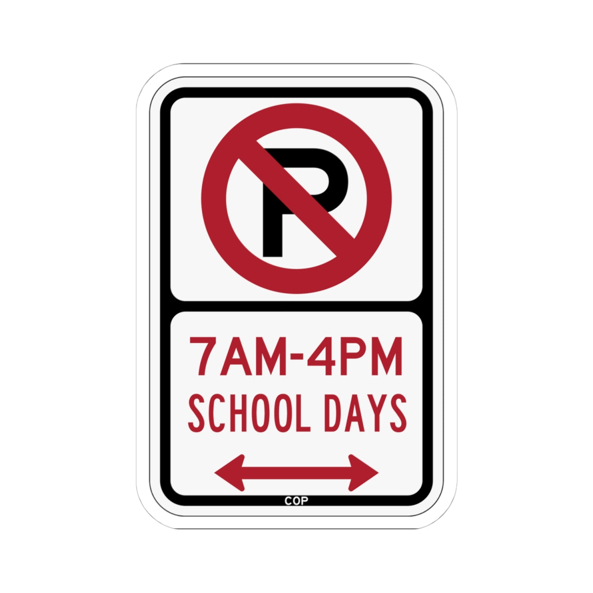 PBOT Road sign P1600D (Oregon) (Road Sign) STICKER Vinyl Kiss-Cut Decal