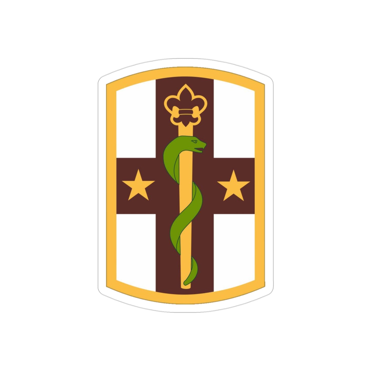 176 Medical Brigade (U.S. Army) REVERSE PRINT Transparent STICKER-3" × 3"-The Sticker Space