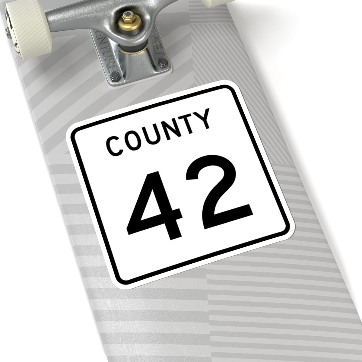 County 42 square (Minnesota) (Road Sign) STICKER Vinyl Kiss-Cut Decal
