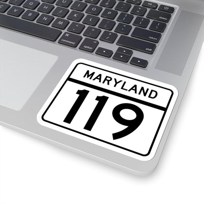 MD Route 119 (Maryland) (Road Sign) STICKER Vinyl Kiss-Cut Decal