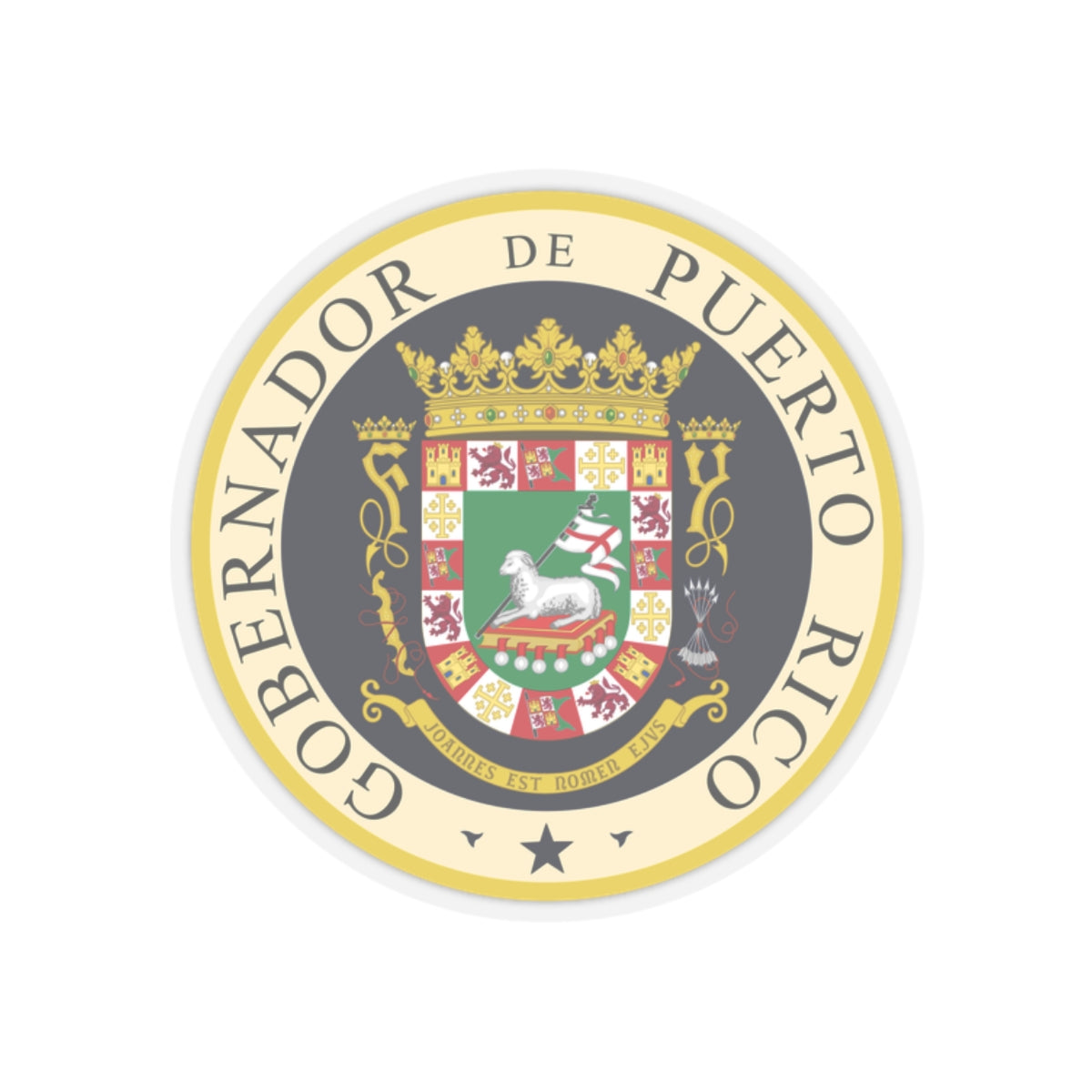 Seal of the Governor of Puerto Rico - STICKER Vinyl Kiss-Cut Decal