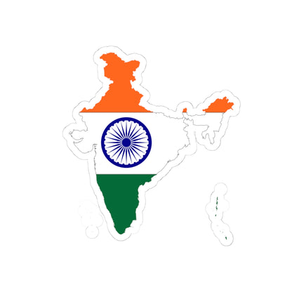 India Map And Flag Combined By Devilal (India) STICKER Vinyl Kiss-Cut Decal