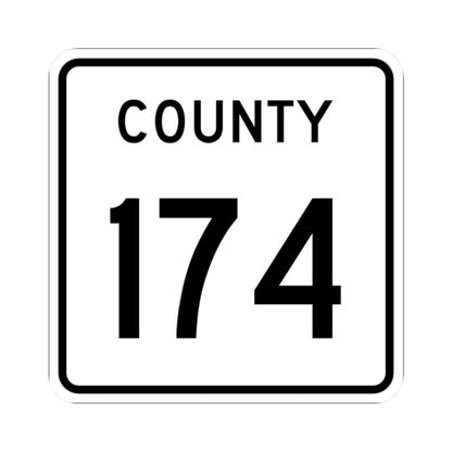 County 174 square (Minnesota) (Road Sign) STICKER Vinyl Kiss-Cut Decal