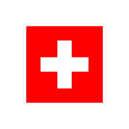 Flag of Switzerland 2-16-2 (Switzerland) STICKER Vinyl Kiss-Cut Decal