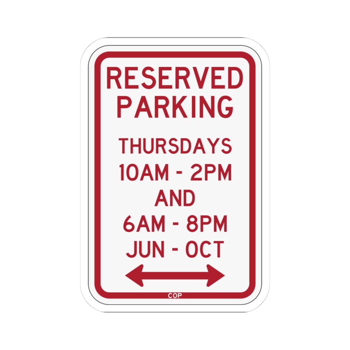 PBOT Road sign P4113D (Oregon) (Road Sign) STICKER Vinyl Kiss-Cut Decal